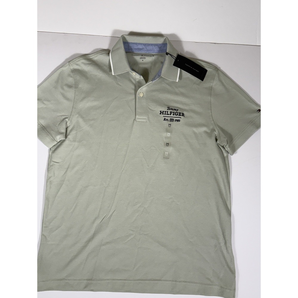 New Tommy Hilfiger Men's Regular Fit Logo Short Sleeve Mesh Polo Shirt M